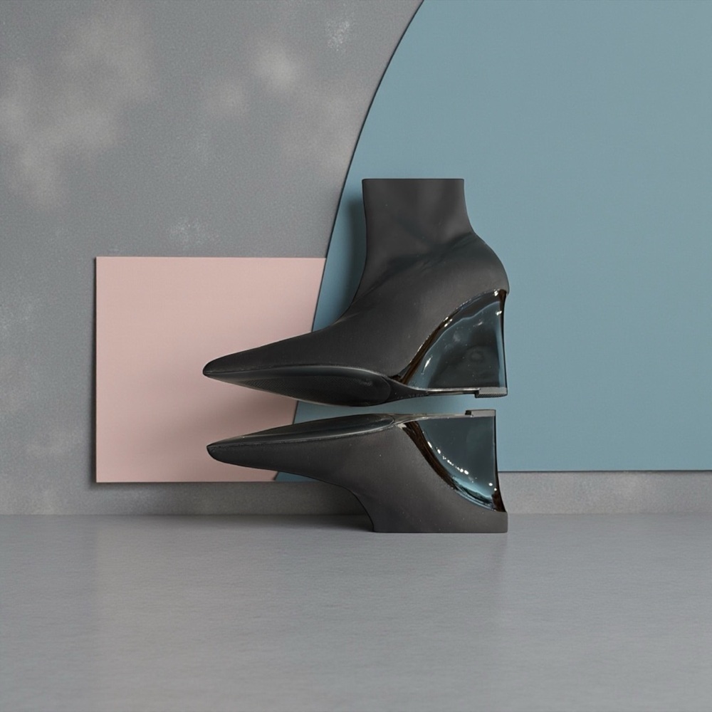 Zara wedge ankle boots